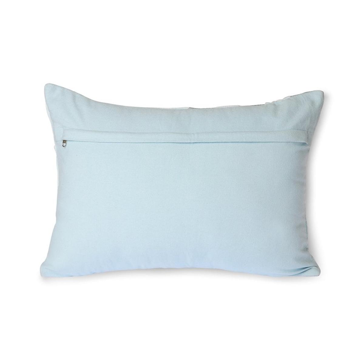 HKliving Graphic Embroidered Cushion, Ice Blue – image 4