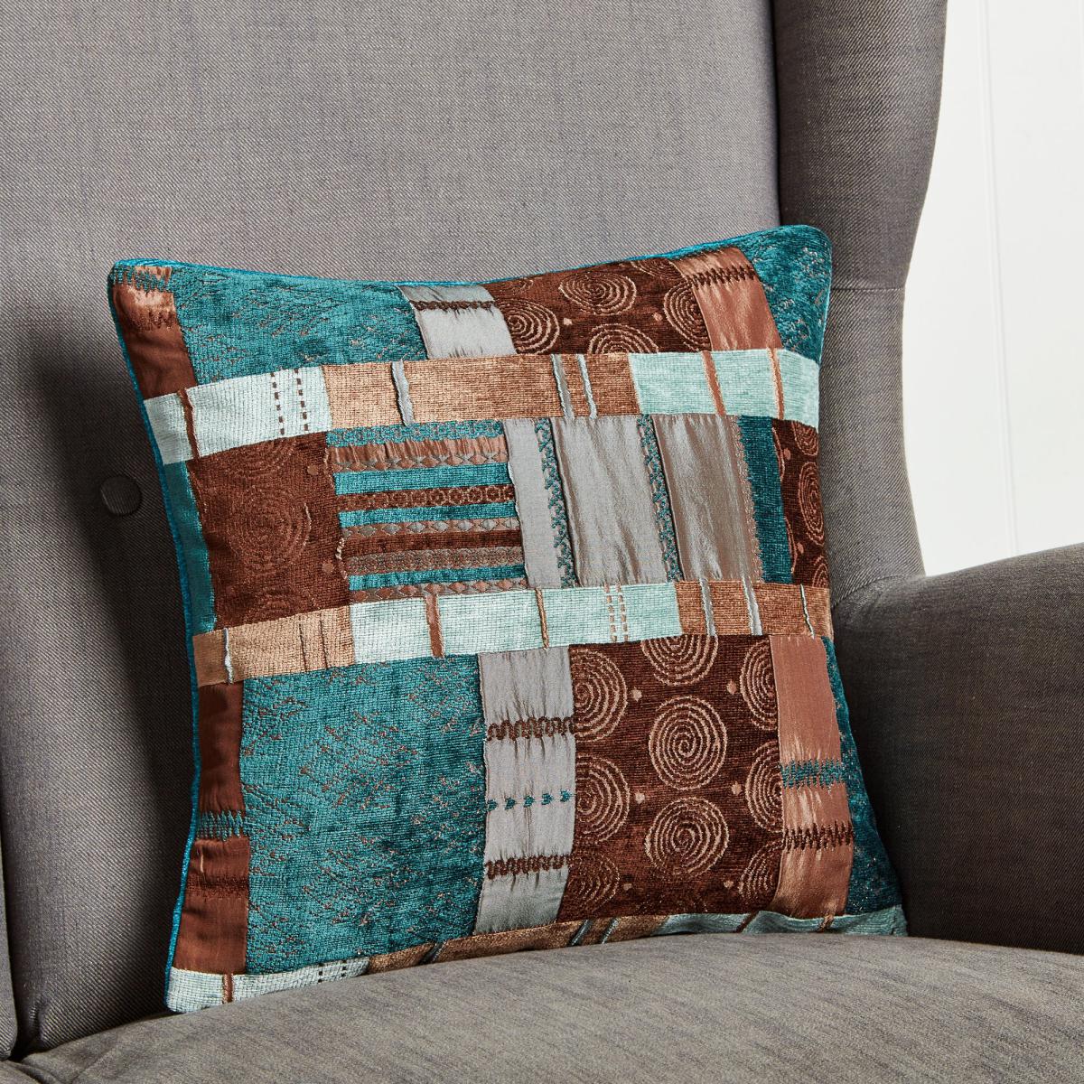 Prague Cushion Cover Orange, Red and Brown – image 5