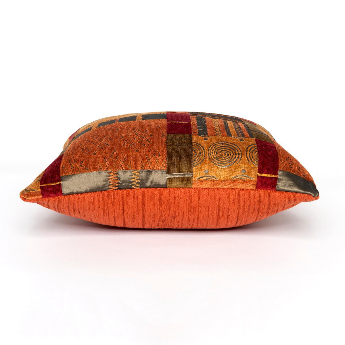 Prague Cushion Cover Orange, Red and Brown – image 7