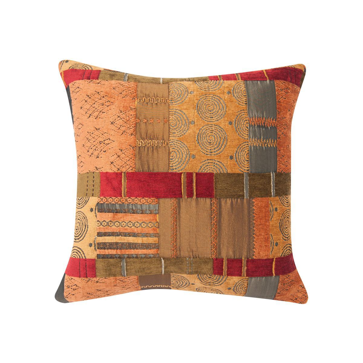 Prague Cushion Cover Orange, Red and Brown – image 1