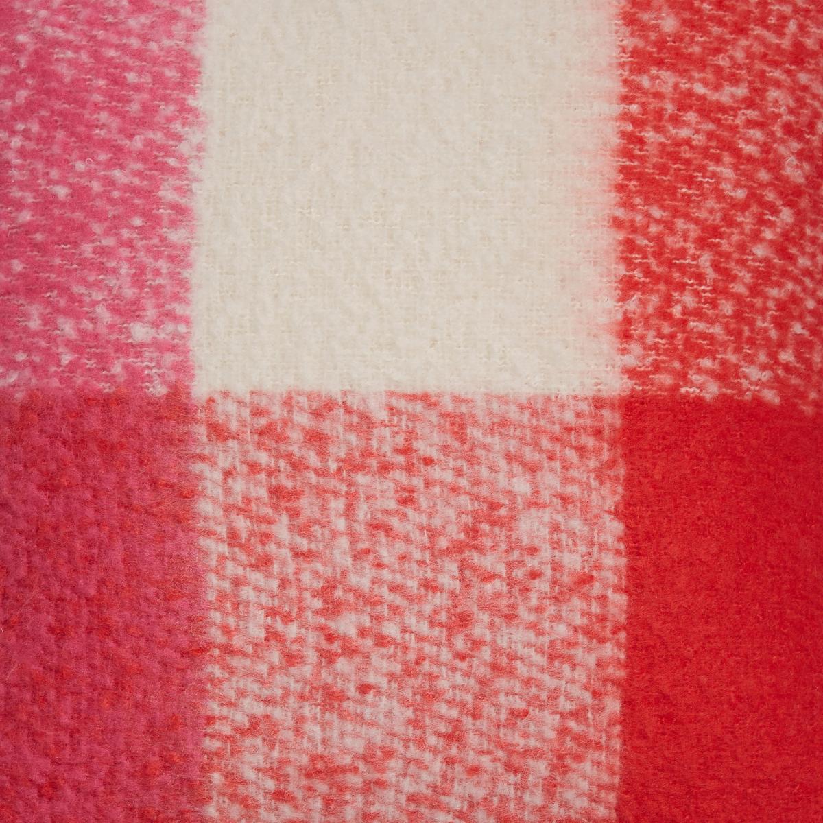 Mohair Check Cushion Fuchsia – image 2