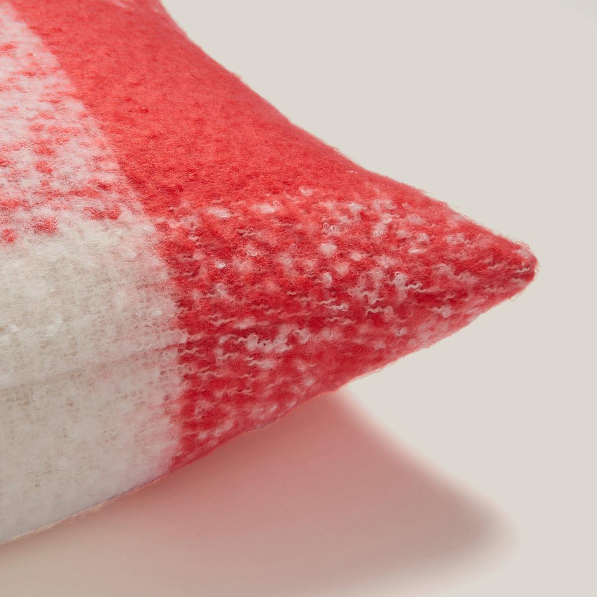 Mohair Check Cushion Fuchsia – image 5