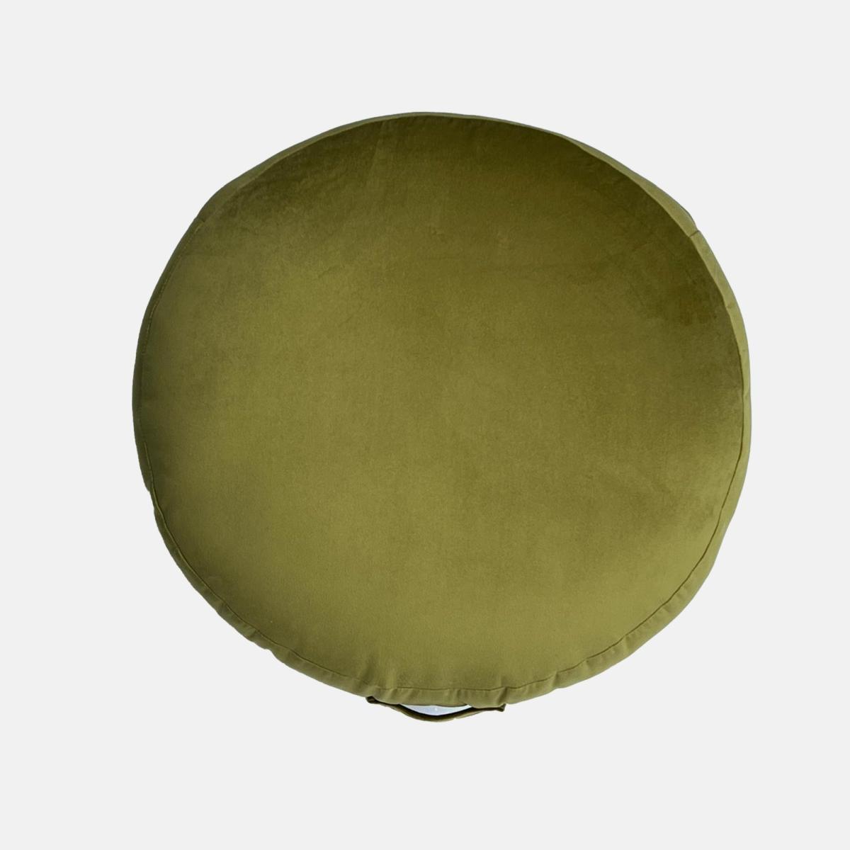 Daro Plush Round Floor Cushion Green – image 3