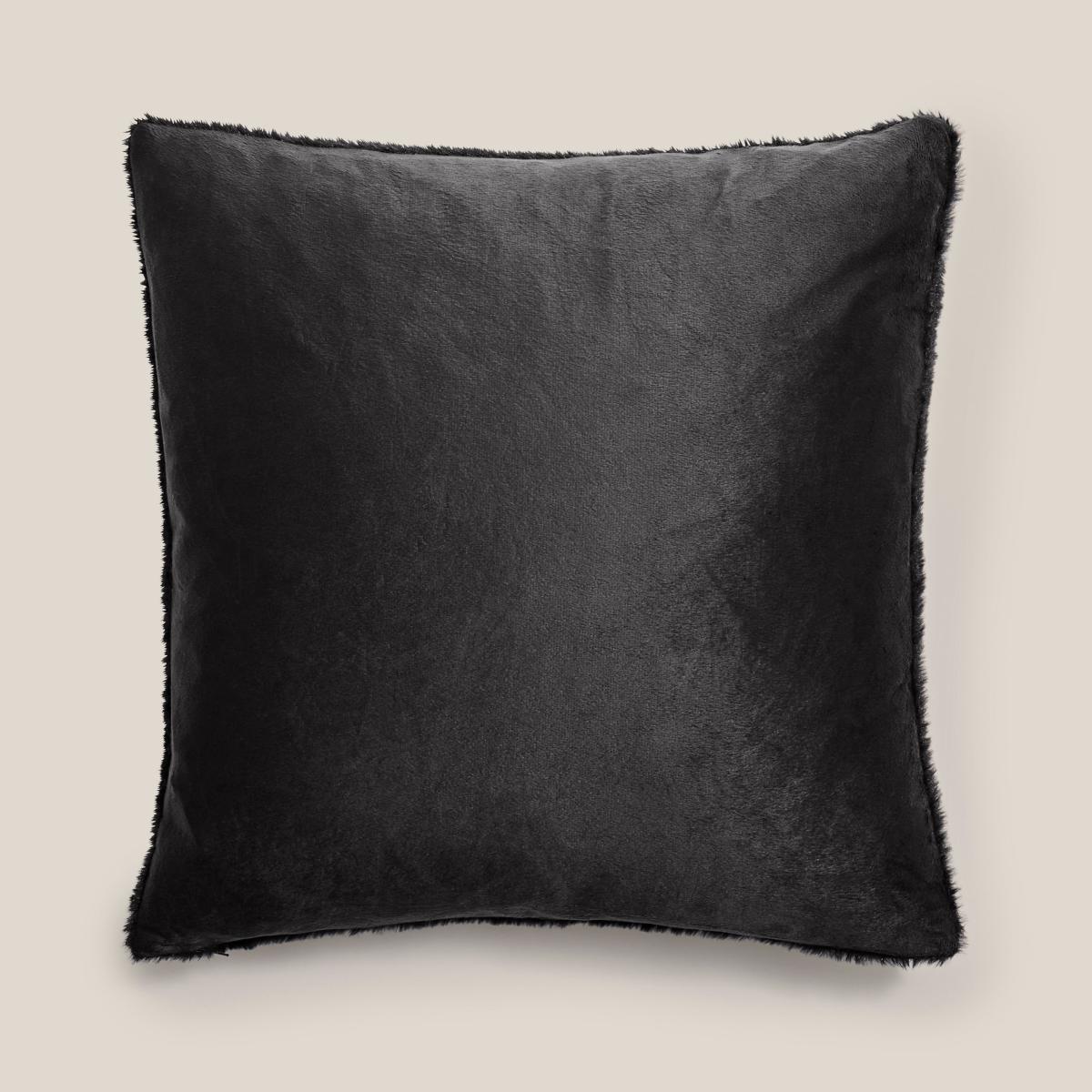 Silky Soft Faux Fur Graphite Cushion Graphite (Grey) – image 3
