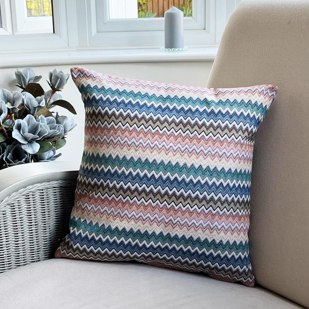 Daro Tapestry Valencia Azure Square Cushion – image 1