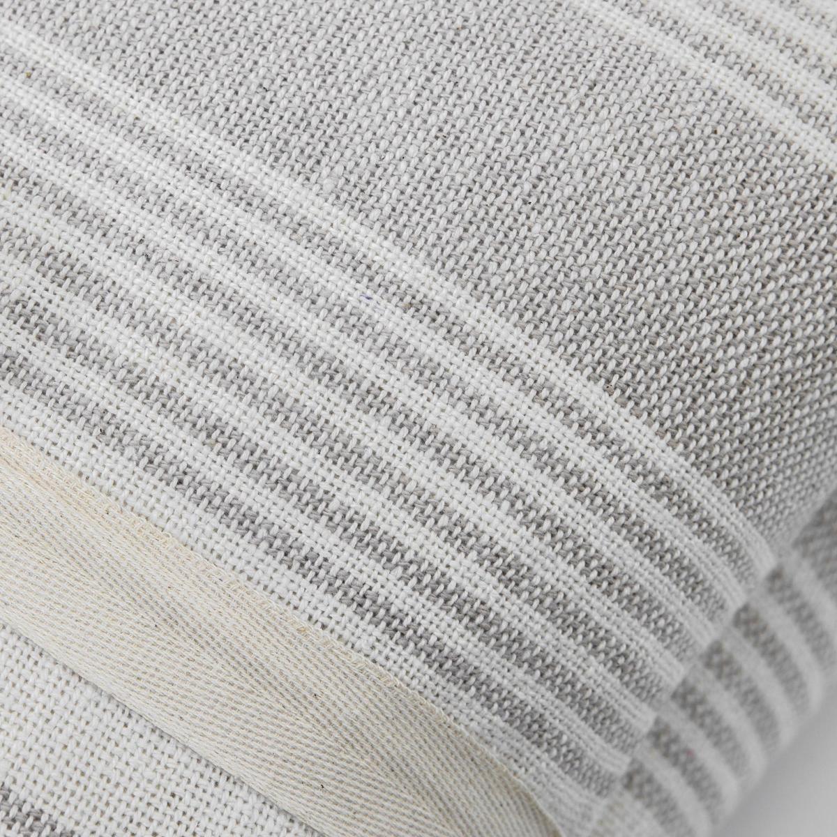 Simply Green Recycled Cotton Stripe Cushion Grey – image 2