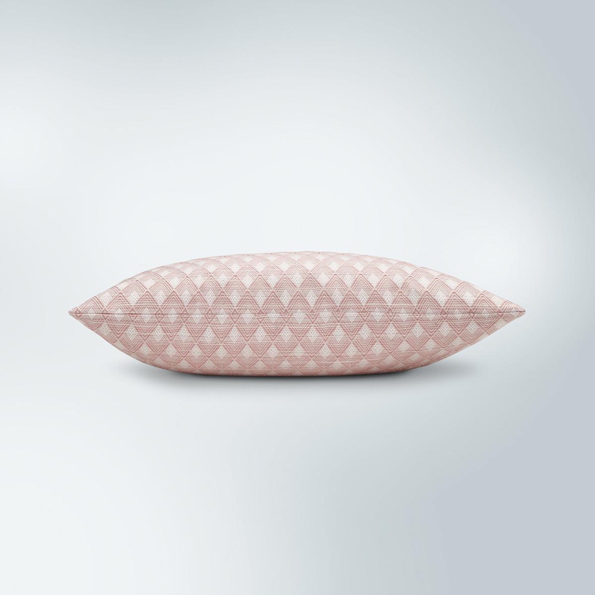 Deco Geo Rose Cushion Cover Pink and White – image 3