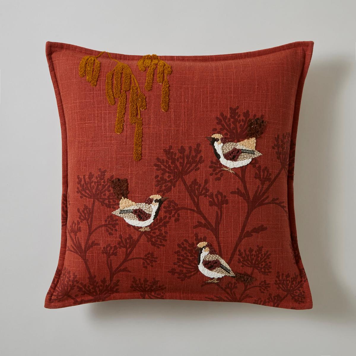 House Sparrow Cushion Orange Umber – image 3