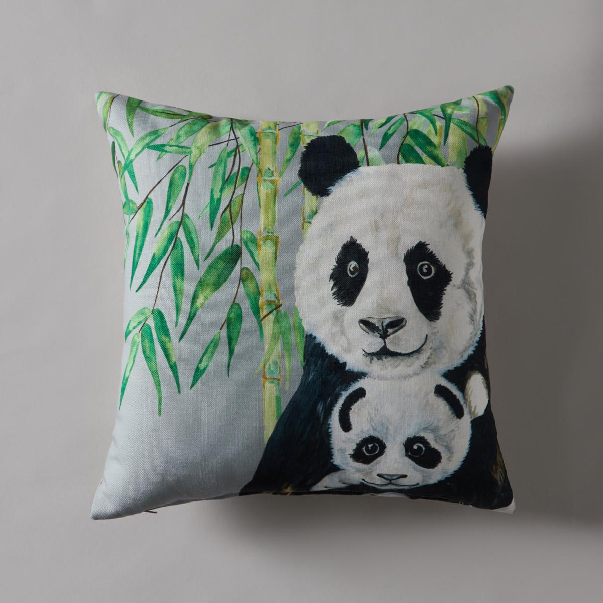 Panda Jungle Print Cushion MultiColoured – image 2