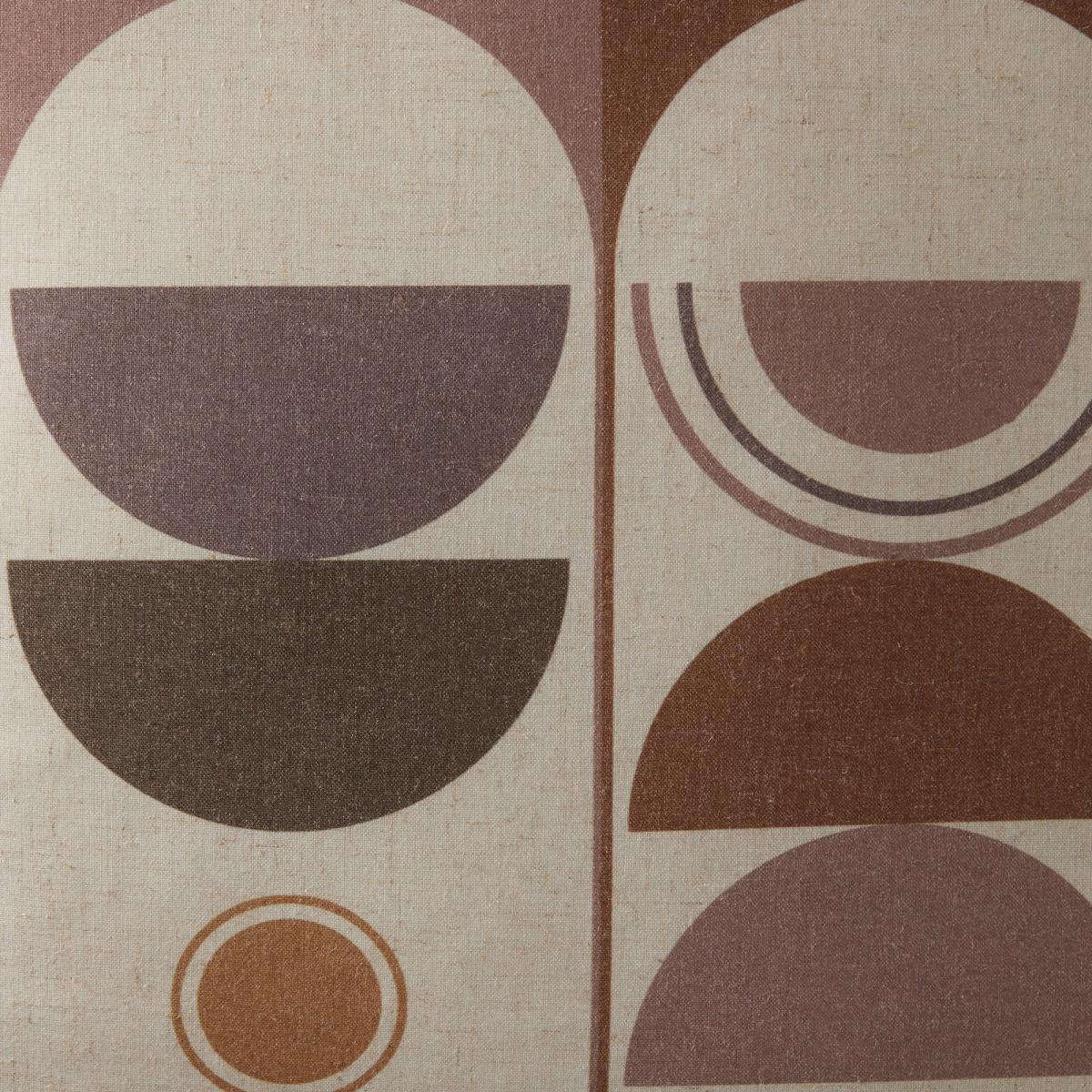 Bauhaus Style Multi-Coloured Cushion Purple, Yellow and Brown – image 2