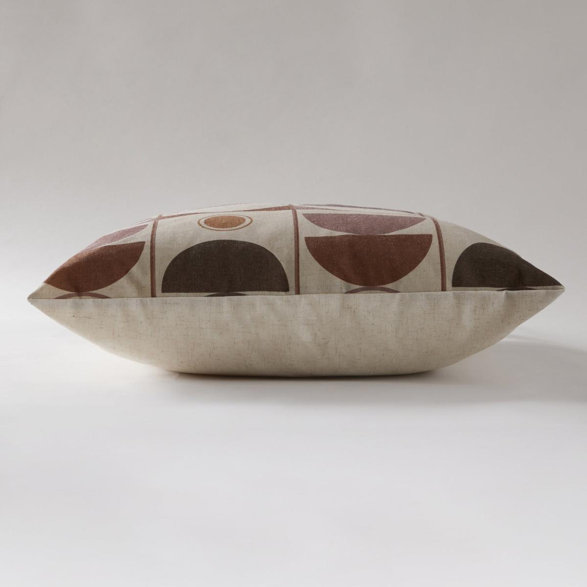 Bauhaus Style Multi-Coloured Cushion Purple, Yellow and Brown – image 3