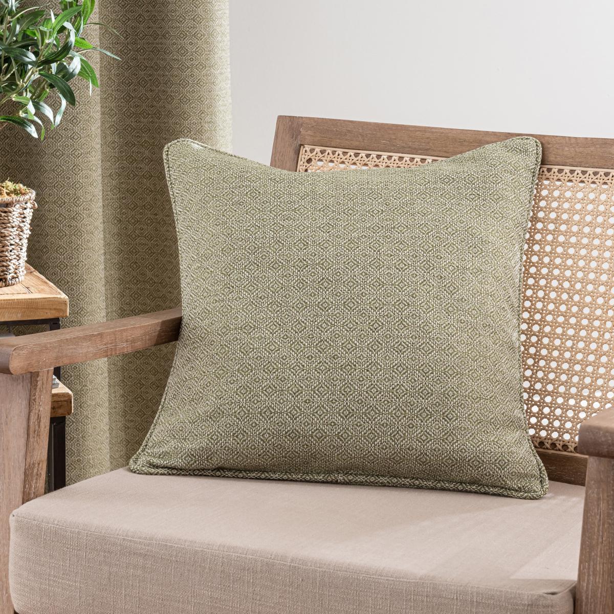 Diamond Recycled Olive Cushion Olive – image 2