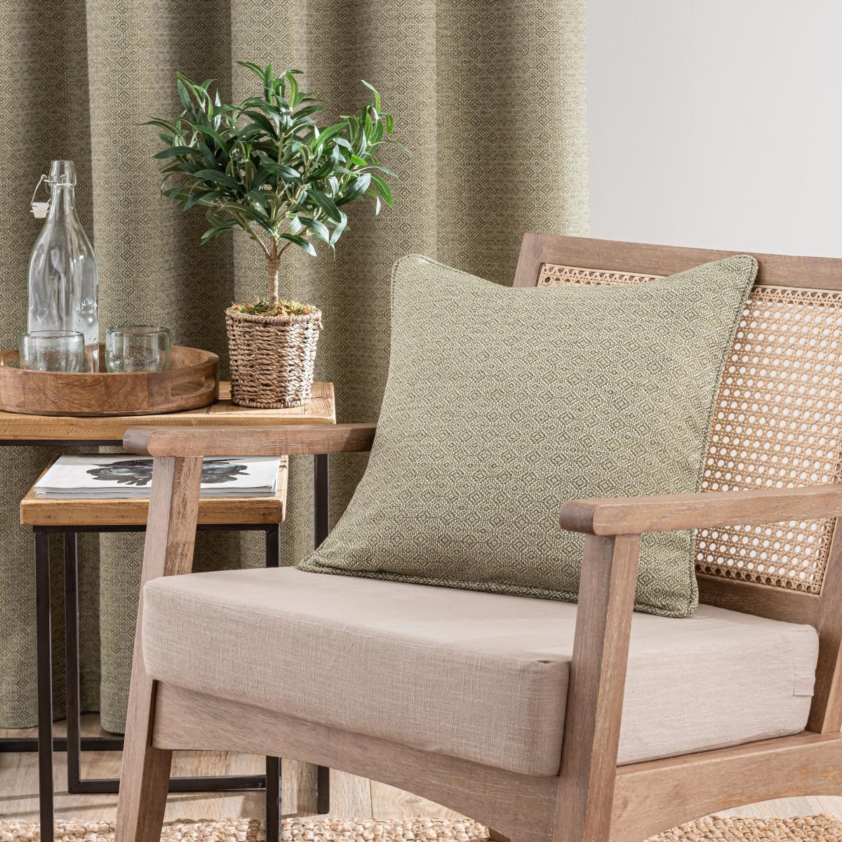 Diamond Recycled Olive Cushion Olive – image 5