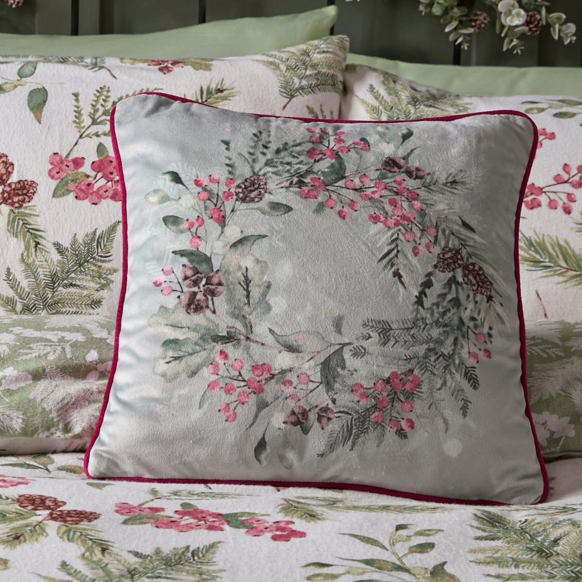 Winter Sprigs Square Cushion – image 4