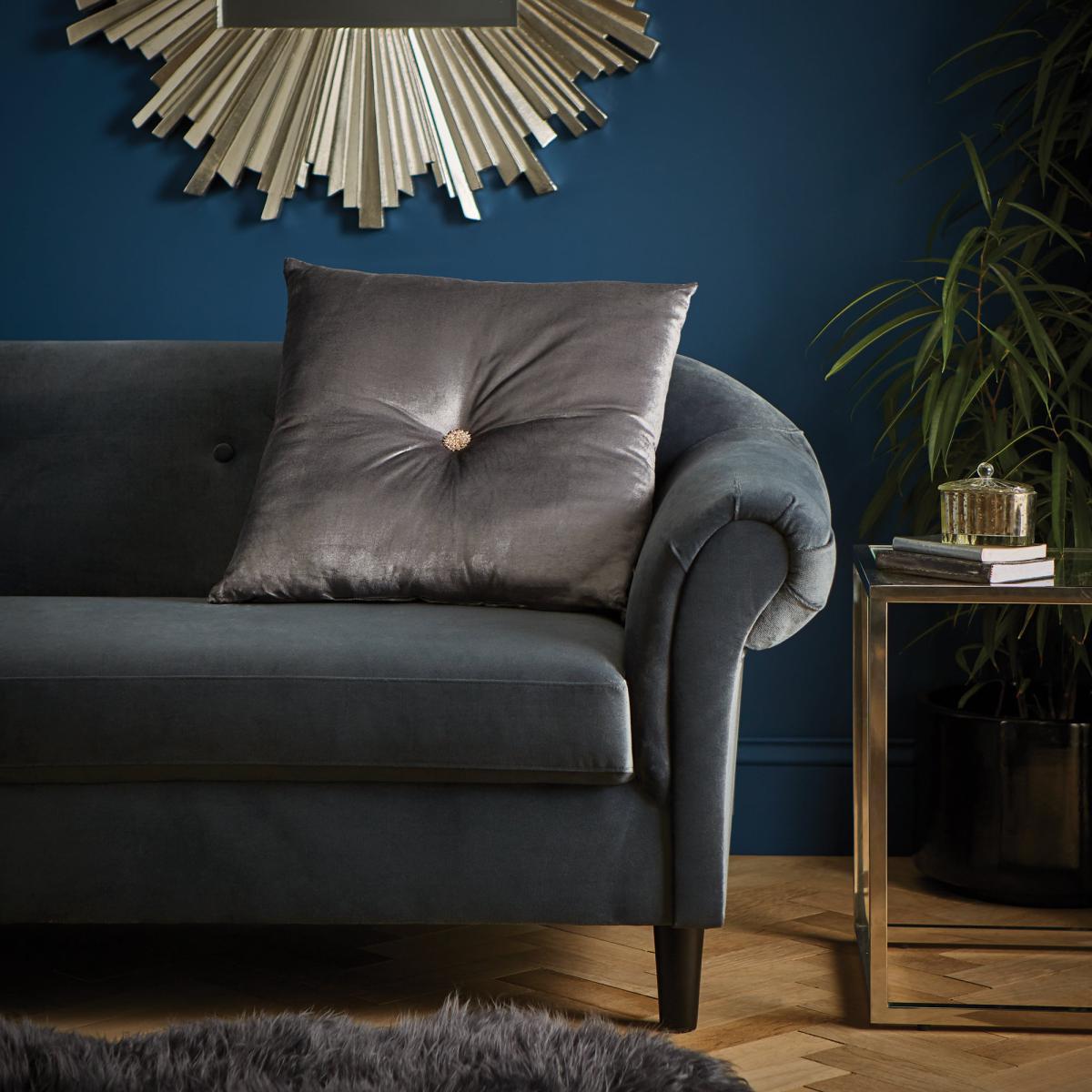 Large Geo Luxe Cushion Silver – image 5