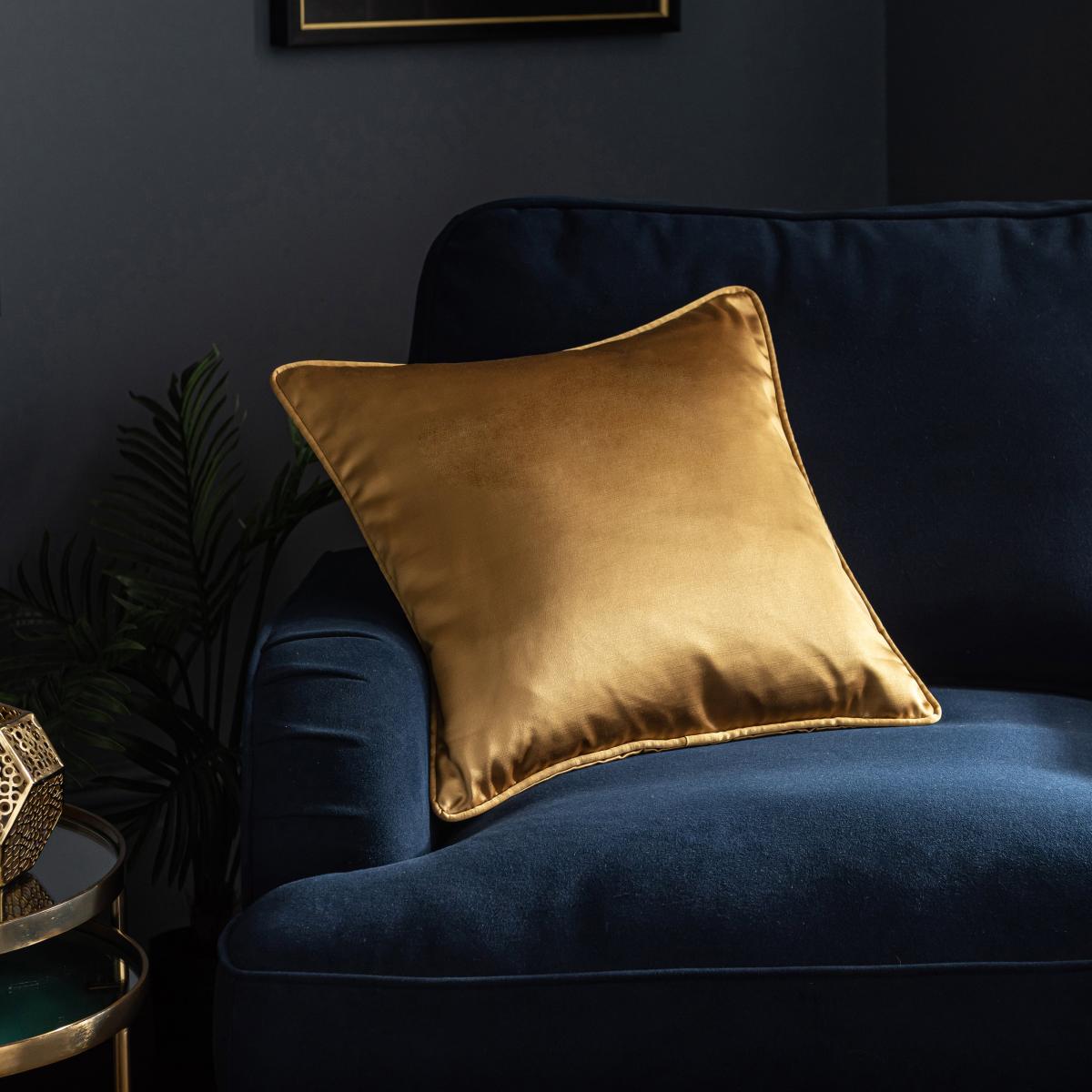 Satin Cushion Old Gold – image 3