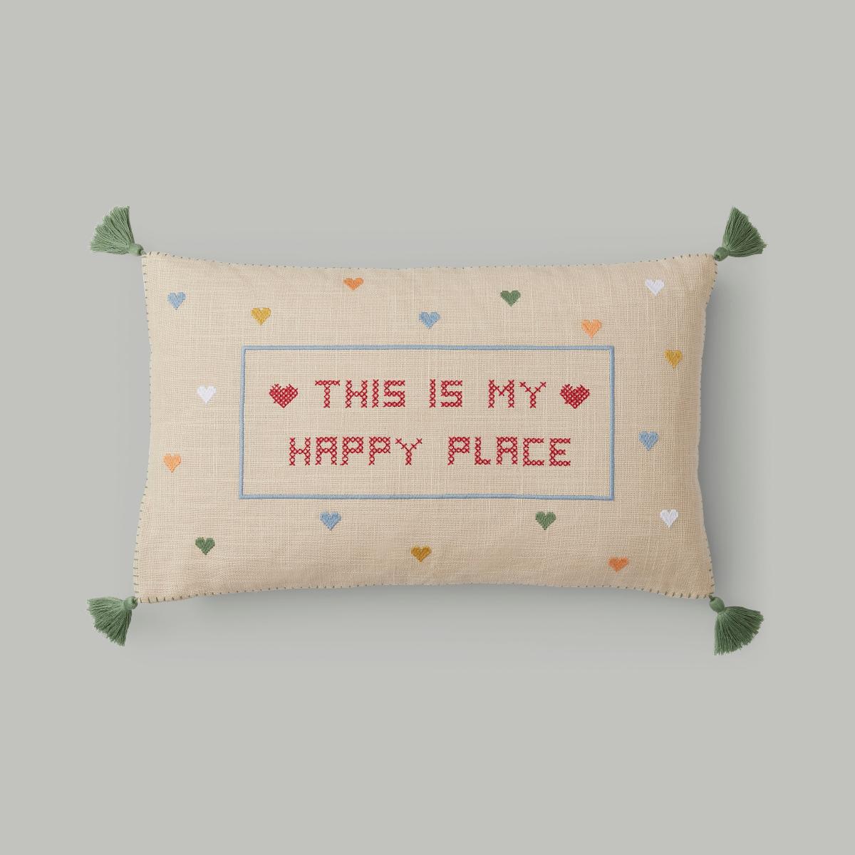 This is my happy Place Hearts Rectangular Cushion – image 3