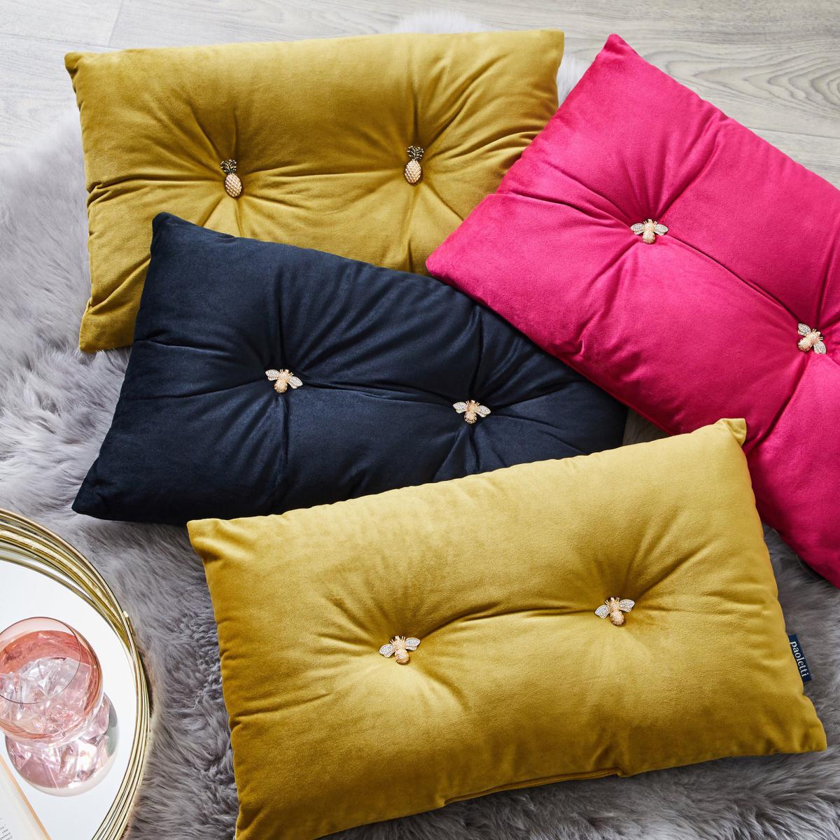 Olive Pineapple Velour Cushion Olive (Green) – image 6