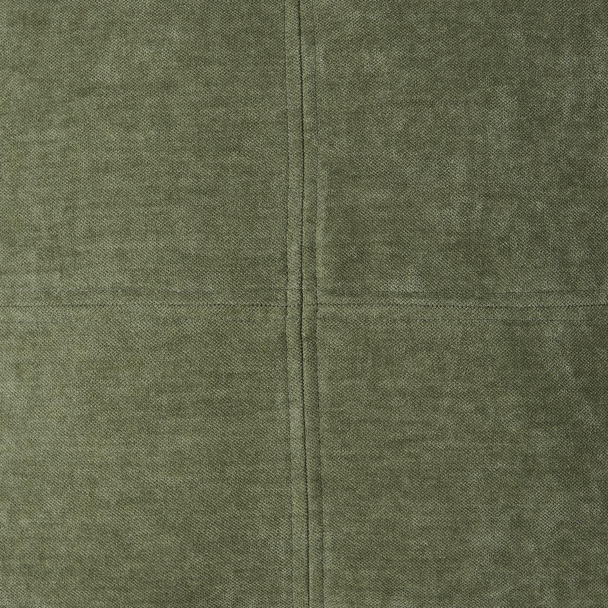 Chenille Patchwork Cushion Olive (Green) – image 2