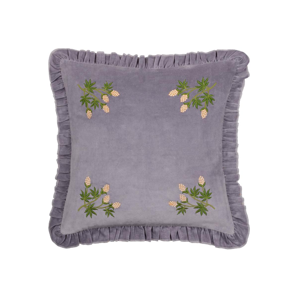 Furn. Hettie Cotton Square Cushion Lilac – image 1