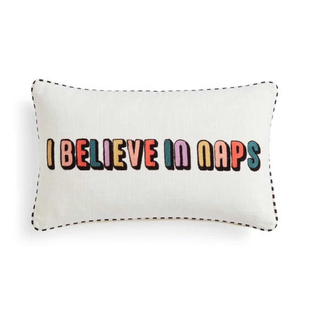 I Believe in Naps Rectangle Cushion – image 3