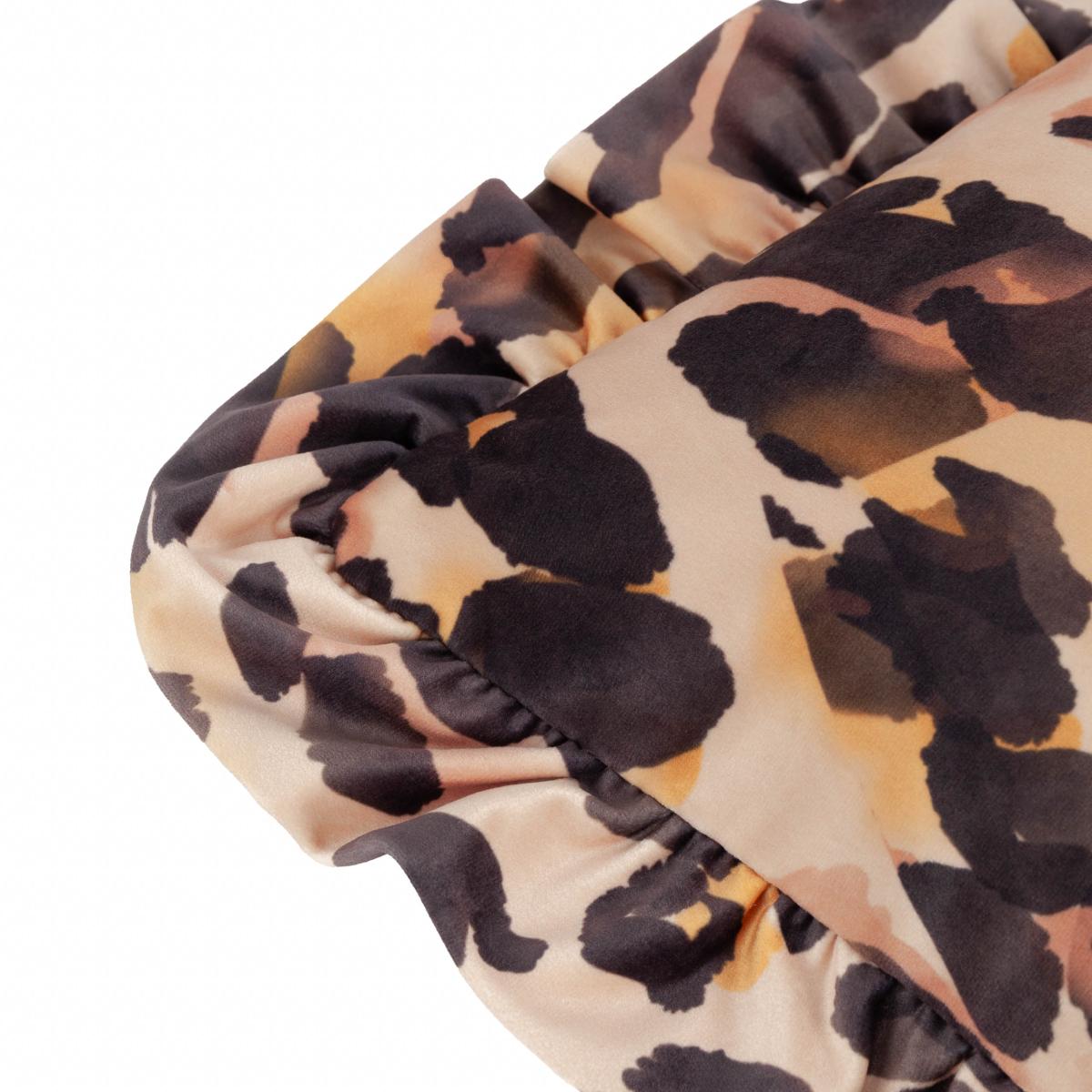 furn Leopard Ruffle Square Cushion – image 5