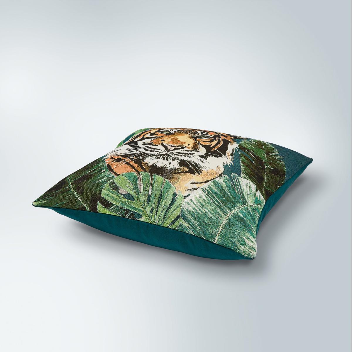 Equatorial Tiger Tapestry Cushion Multicoloured MultiColoured – image 3