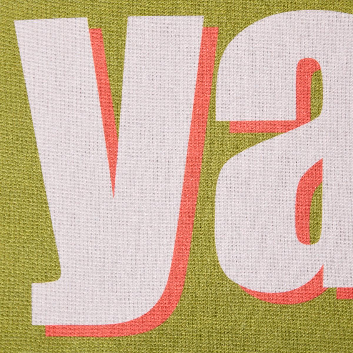 YAY Slogan Cushion Green/White – image 4