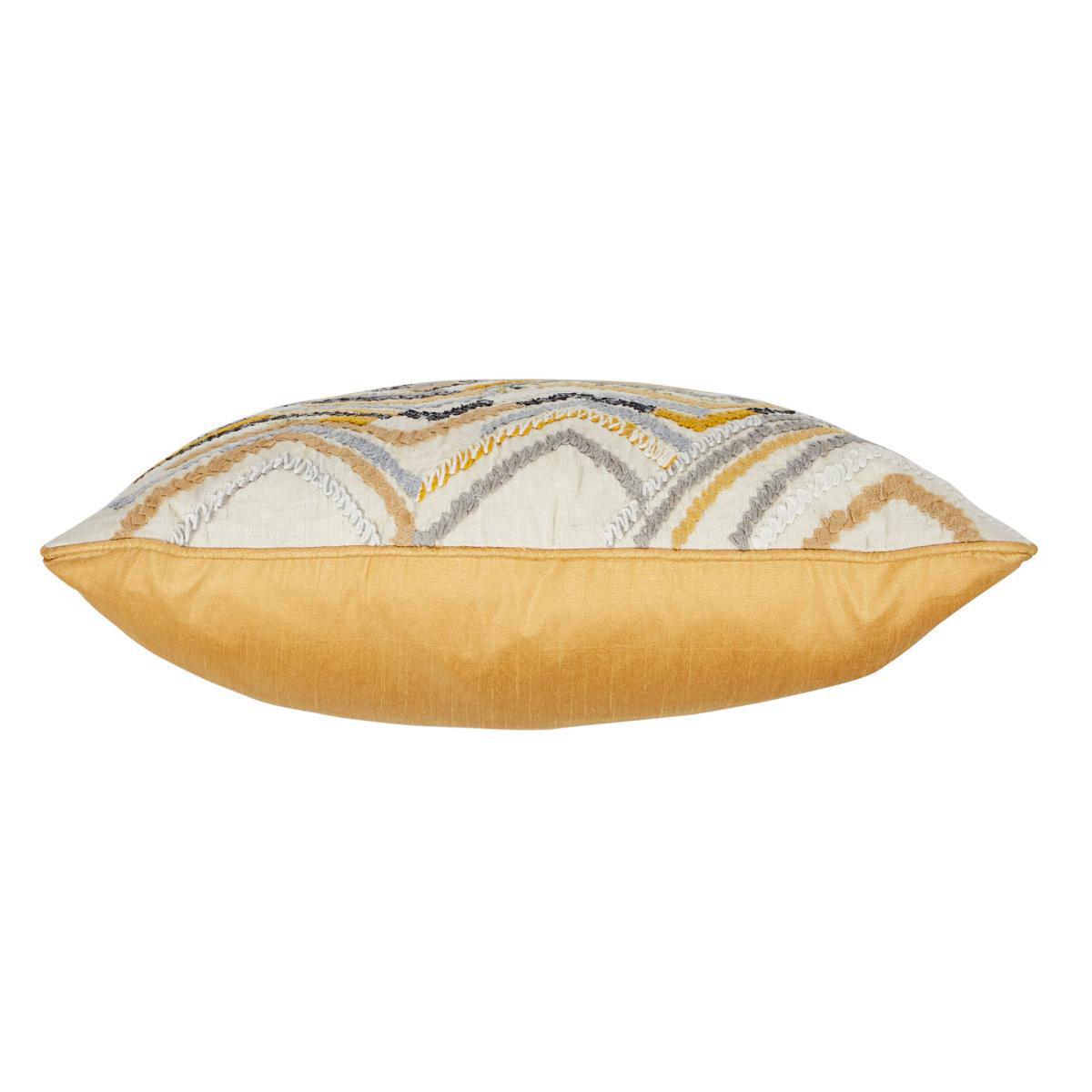 Tangier Embellished Ochre Cushion Yellow – image 3