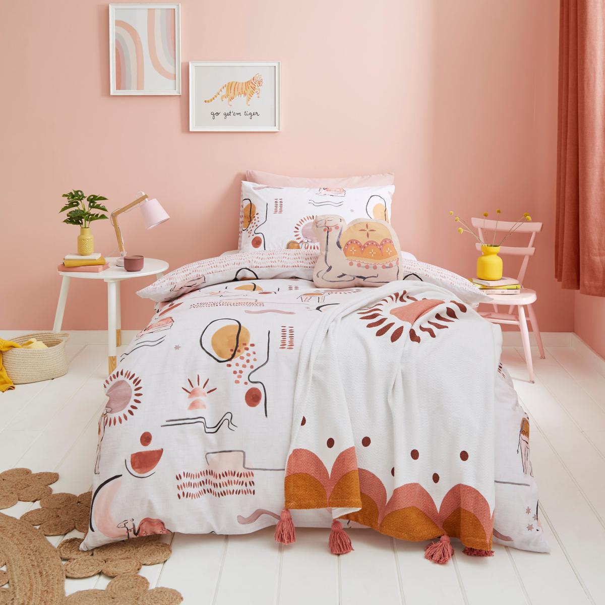 Boho Desert Camel Cushion Pink – image 3