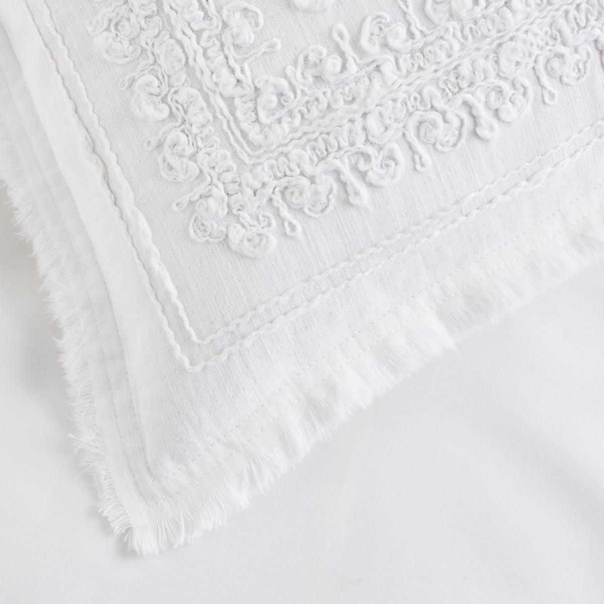 Dorma Purity Burley Embroidered Cushion White – image 2