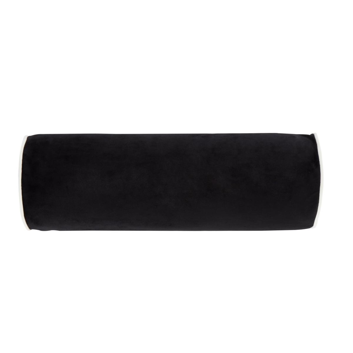 Style Sisters Velvet Bolster Cushion Black – image 2