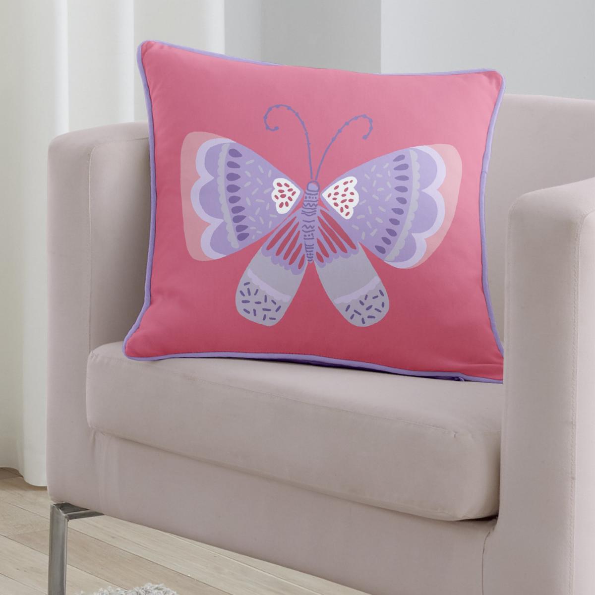 Butterfly Square Cushion Pink – image 1