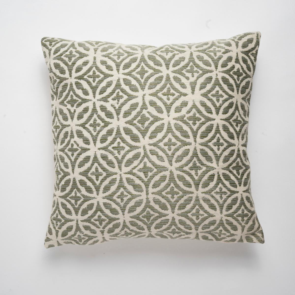 Textured Geometric Sage Cushion Sage – image 1
