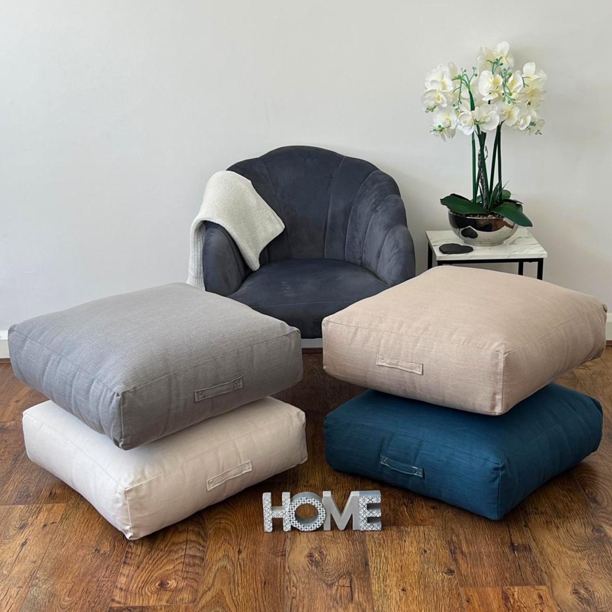 Daro Meadow Square Floor Cushion Grey – image 2