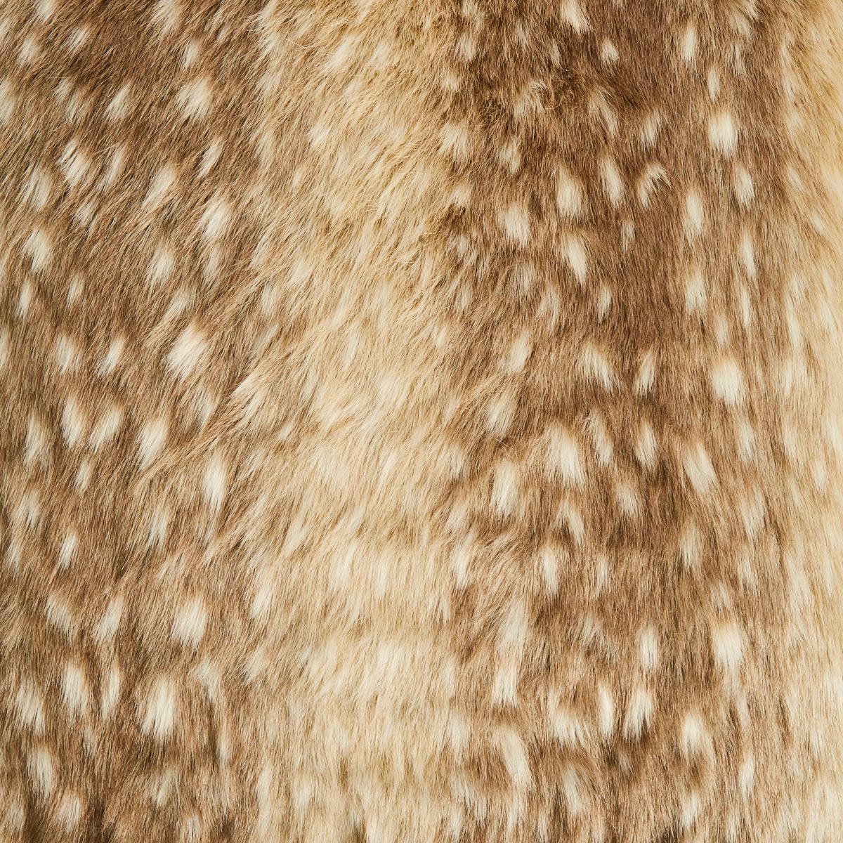 Deer Faux Fur Cushion MultiColoured – image 4