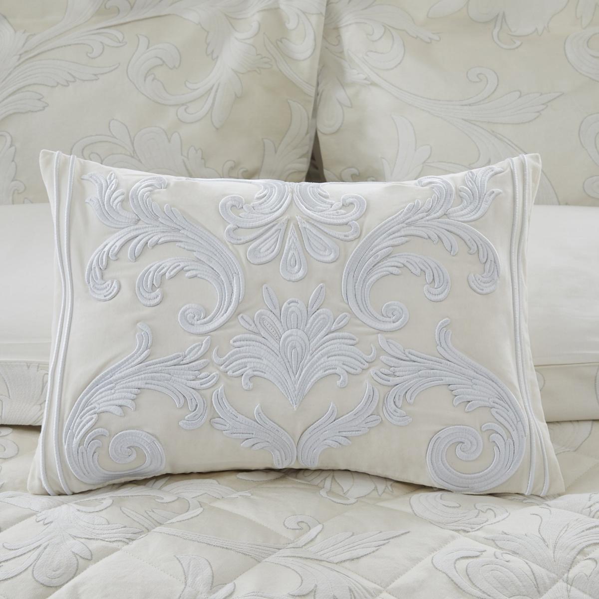 Dorma Acanthus Embroidered Cream Cushion Cream – image 1