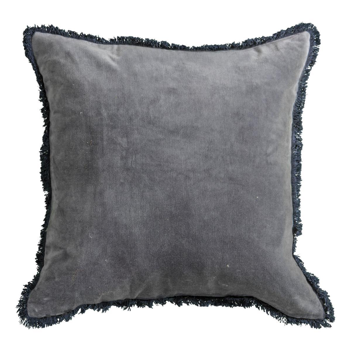 Leopard Fringe Cushion Grey – image 2