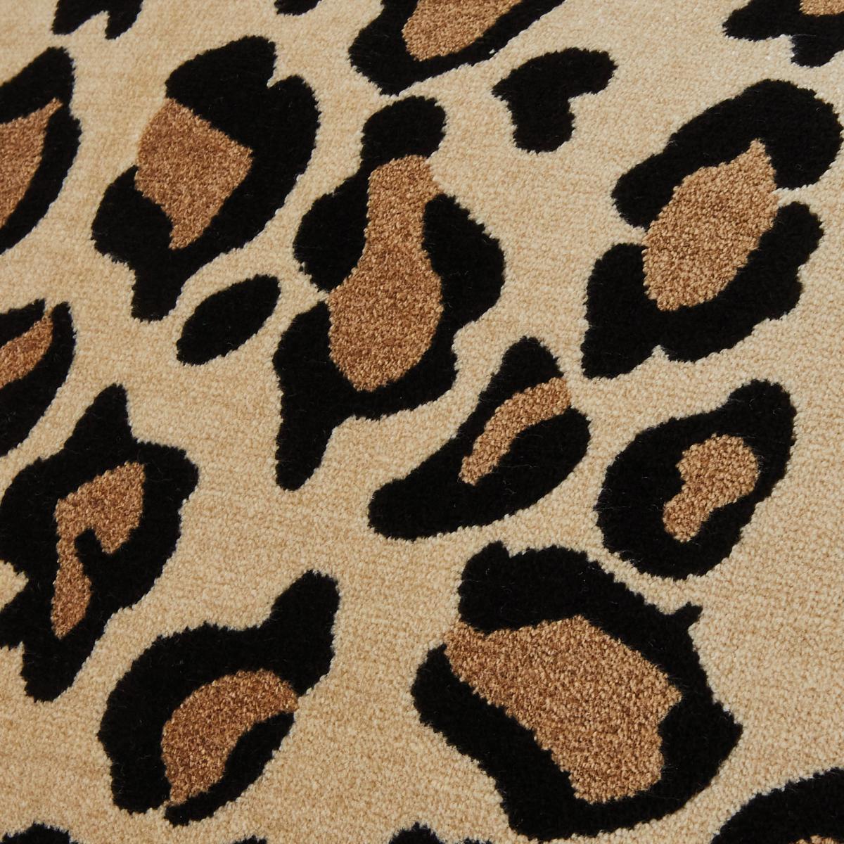 Luxe Leopard Velvet Cushion Beige, Brown and Black – image 2