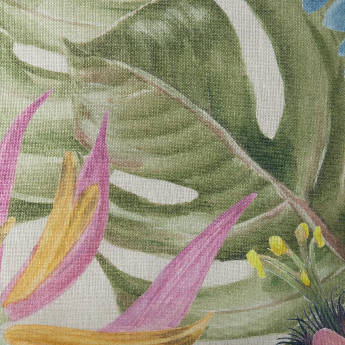 Jungle Floral Cushion Green, Blue and Yellow – image 3