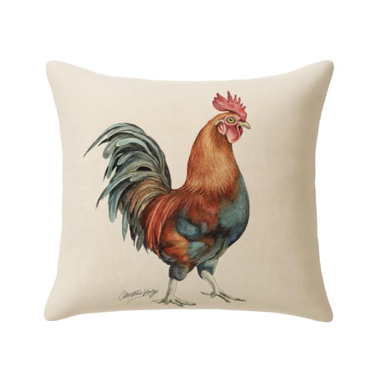 Christine Varley Cockerel Square Cushion – image 3