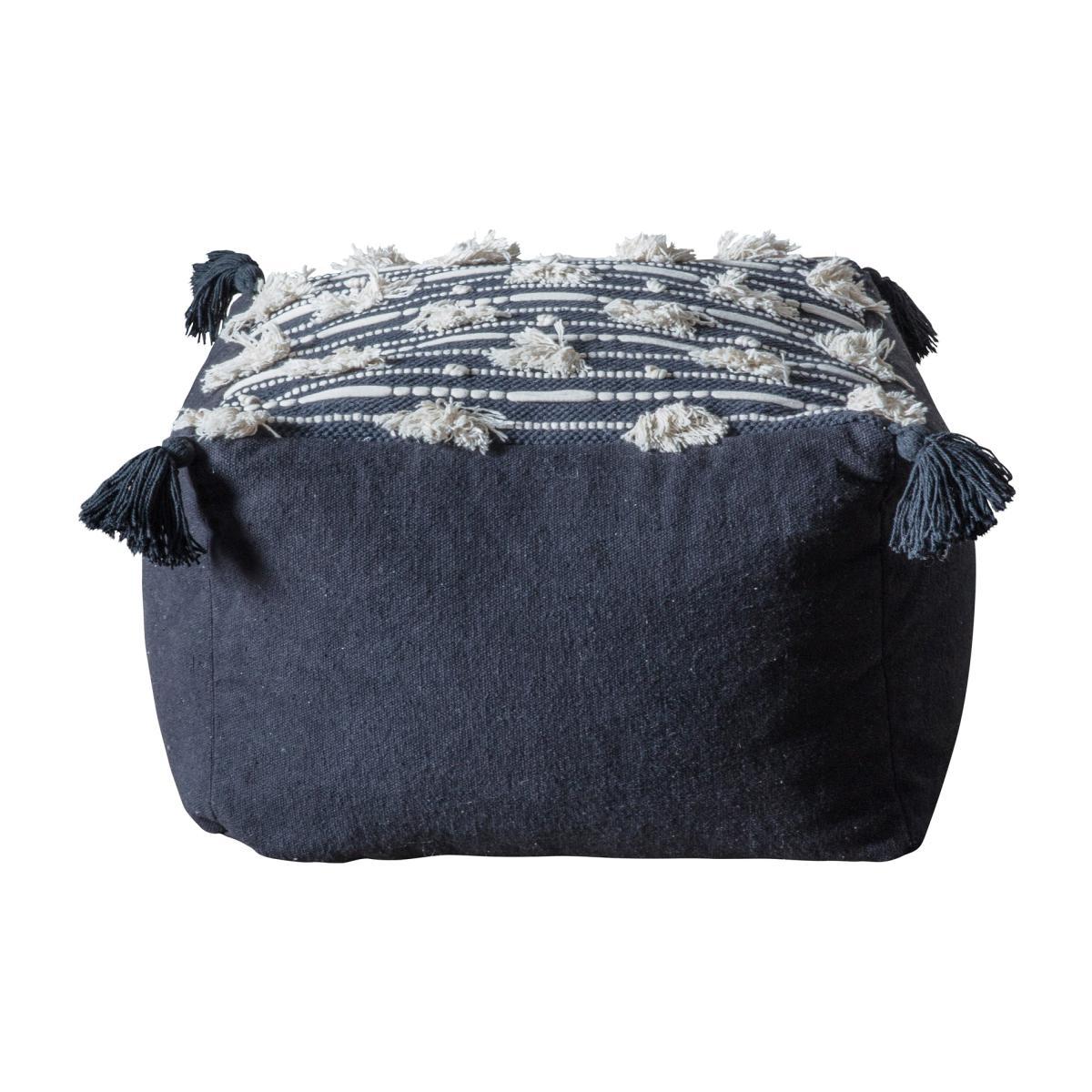 Bingo Black and Cream Pouffe Black – image 1
