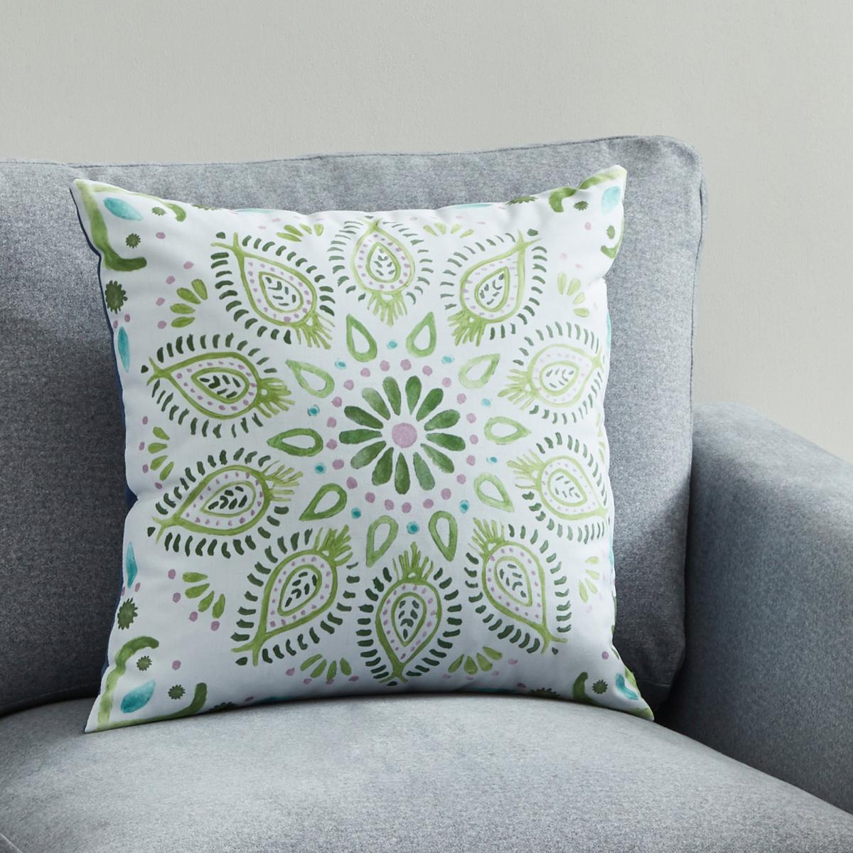 Azami Green Placement Cushion Green, Blue and White – image 5