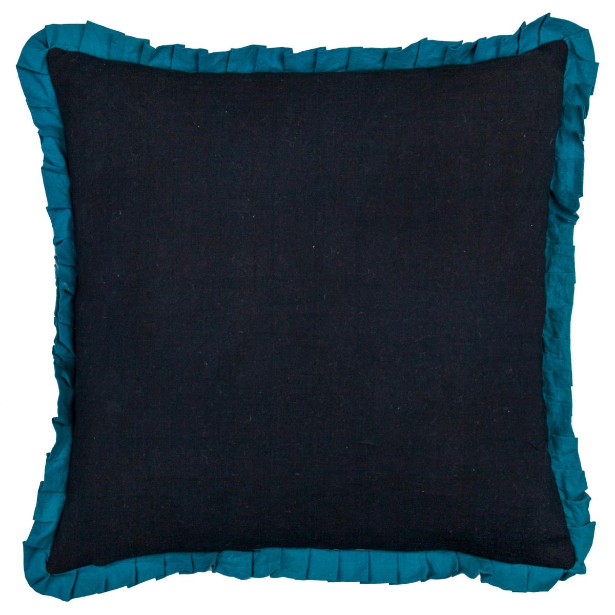 Darkling Beetles Frilled Square Cushion Teal (Blue) – image 3