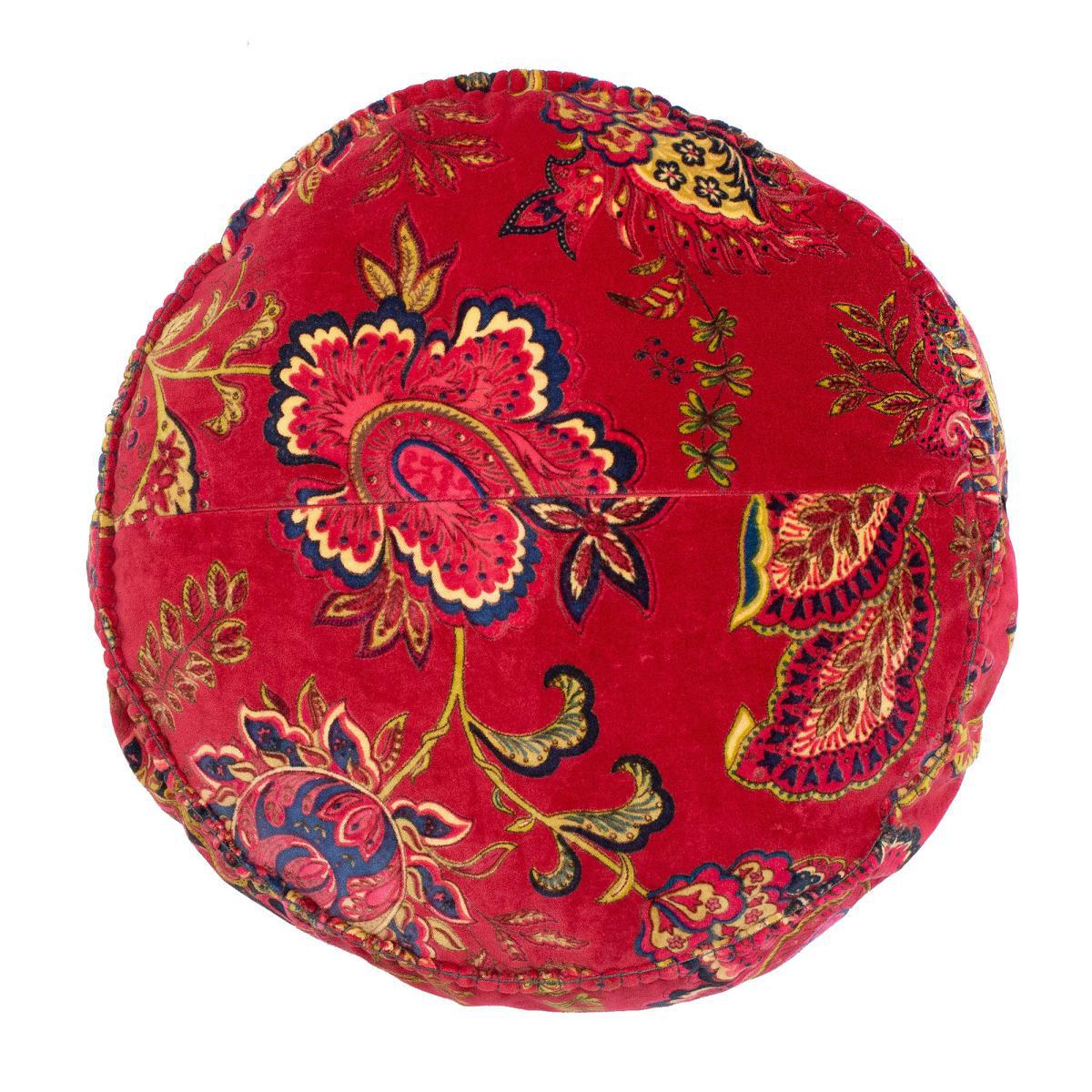 Paoletti Malisa Pomegranate Floral Velvet Cushion Pomegranate (Pink) – image 4