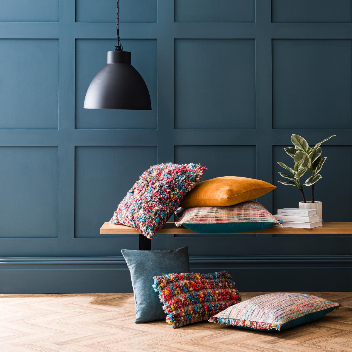 Ava Tufted Stripe Cushion MultiColoured – image 6
