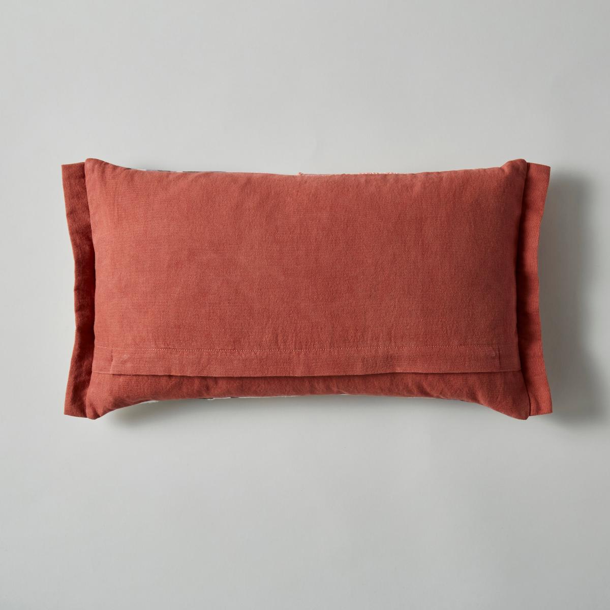 Embroidered Flowers Cushion Purple – image 4