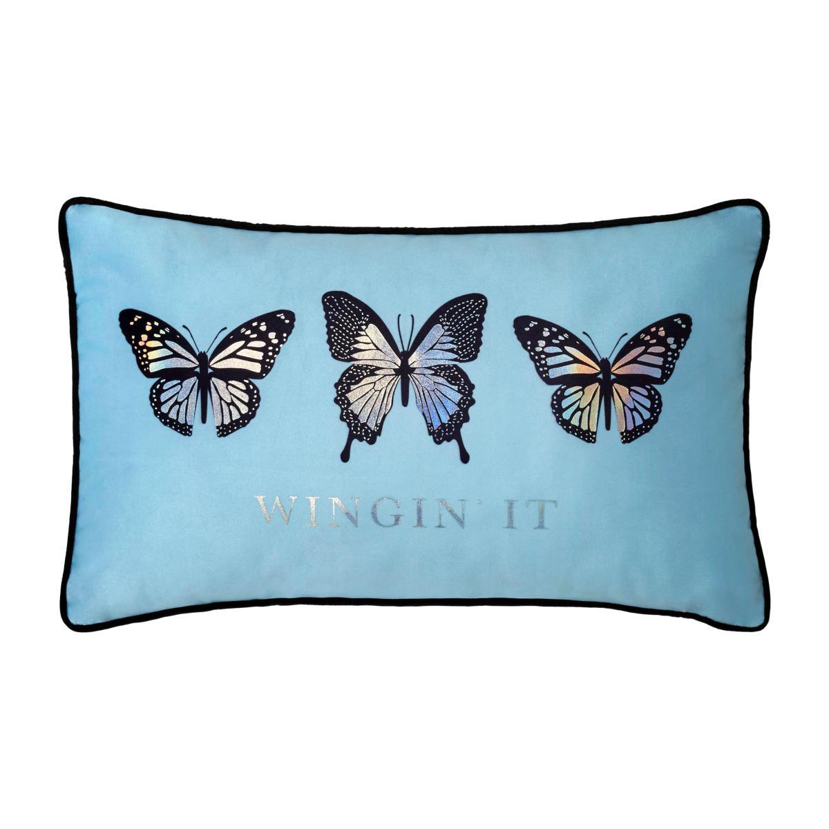 Skinny Dip Wingin It Boudoir Cushion Blue – image 1