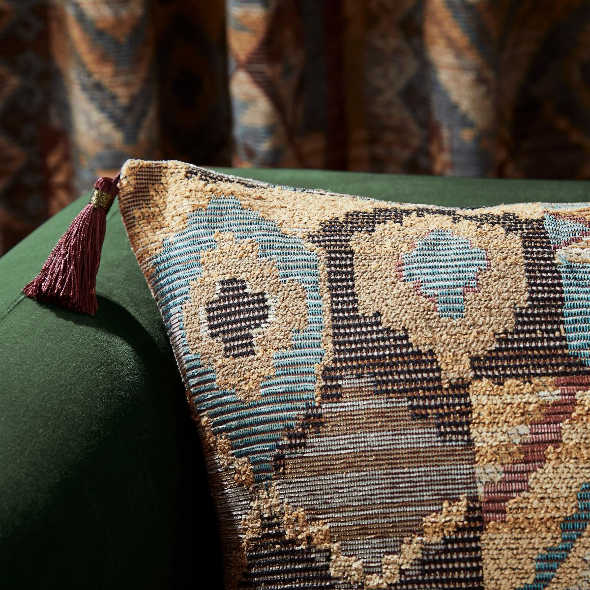 Evander Chenille Jacquard Cushion Red – image 2