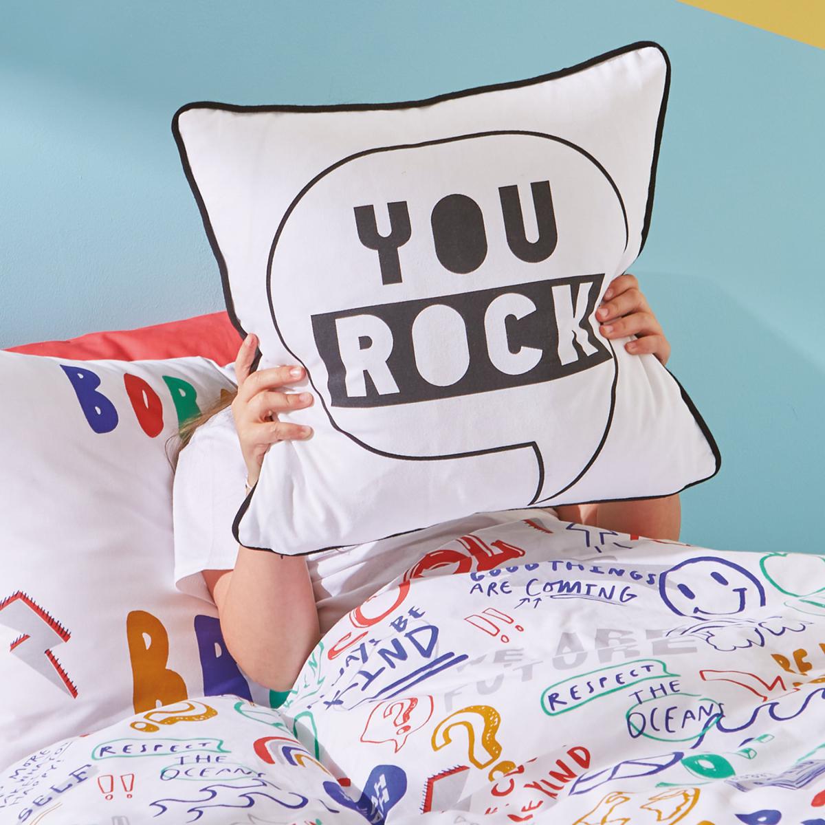 Born To Be Kind / You Rock Cushion Black and white – image 2